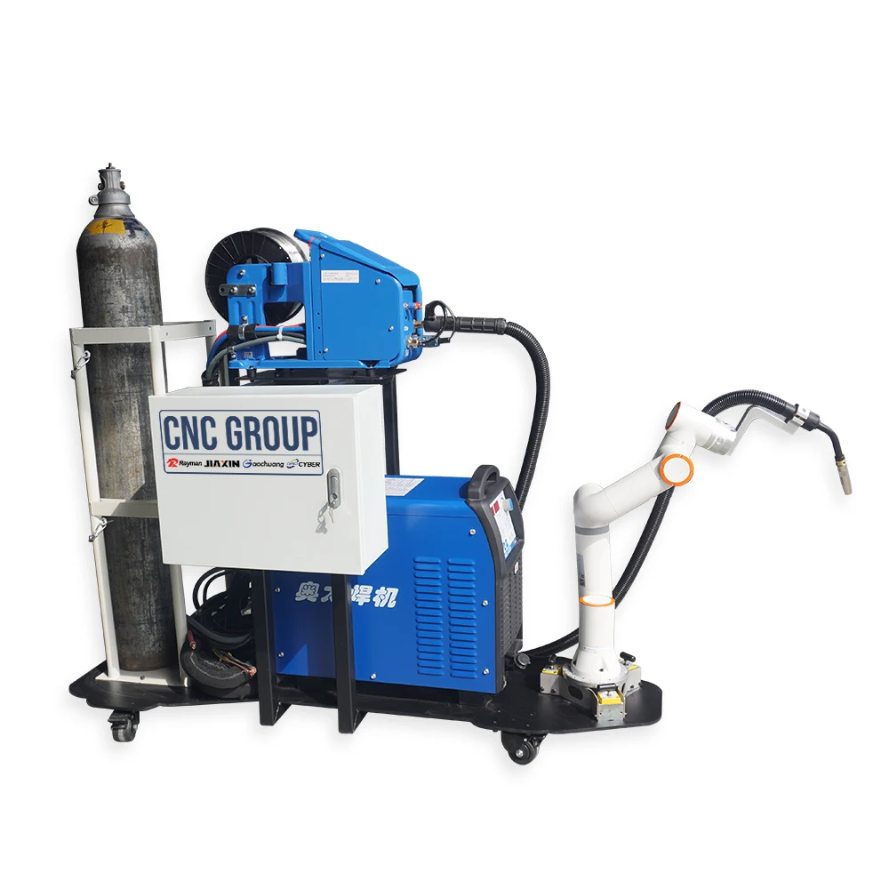 Carrello robot collaborativo a 6 assi da 10 kg con raggio di lavoro da 1400 mm con saldatrice 220 V