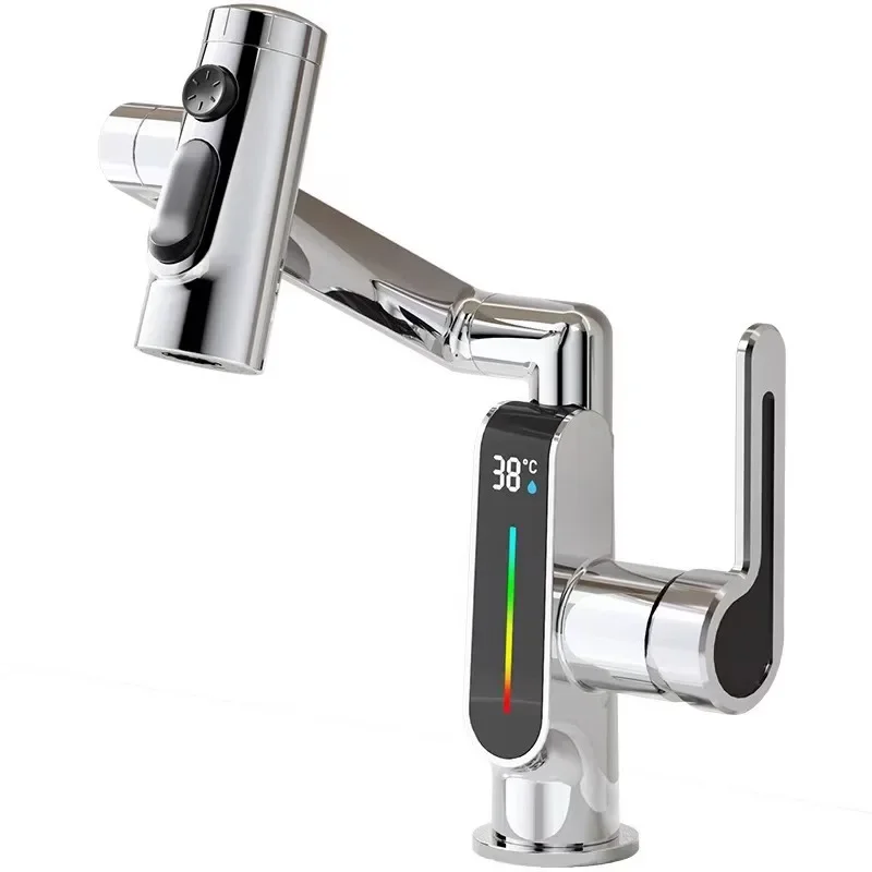 

Домашняя атмосфера, цифровой дисплей, смеситель температуры, умывальник с горячей и холодной водой, умывальник, раковина, смеситель, складной