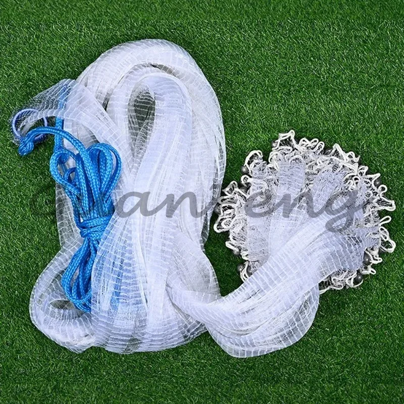 High-quality 3/16-inch mesh fishing net with lead sinks for use in cages