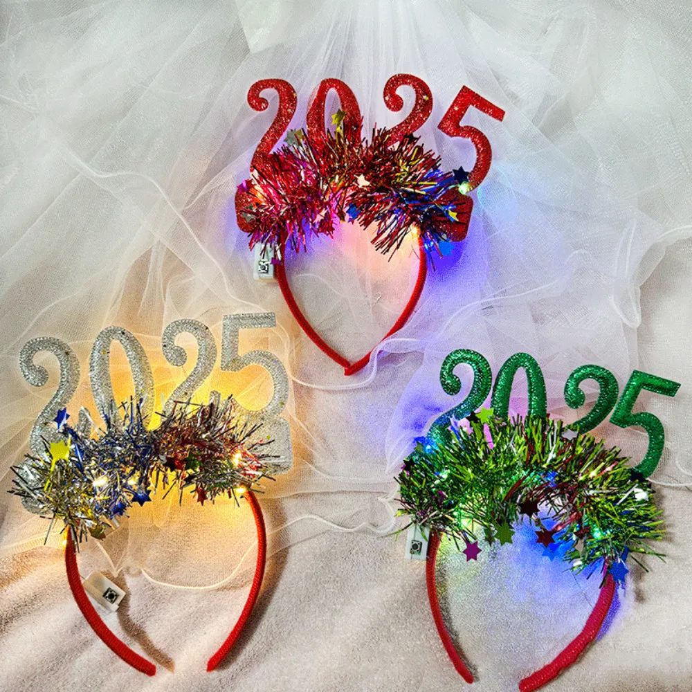 

Christmas and New Year Digital Sparkling Headbands Holiday Party Decorations Headpieces