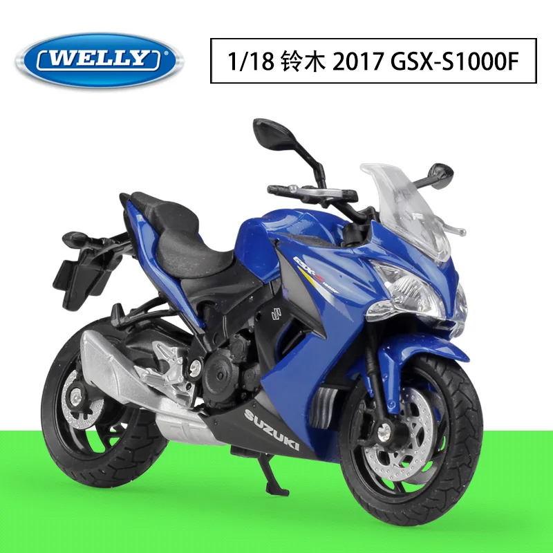 Welly 1:18 Suzuki 2007 GSX-S1000F Die Cast Vehicles Collectible Hobbies Motorcycle Model Toys