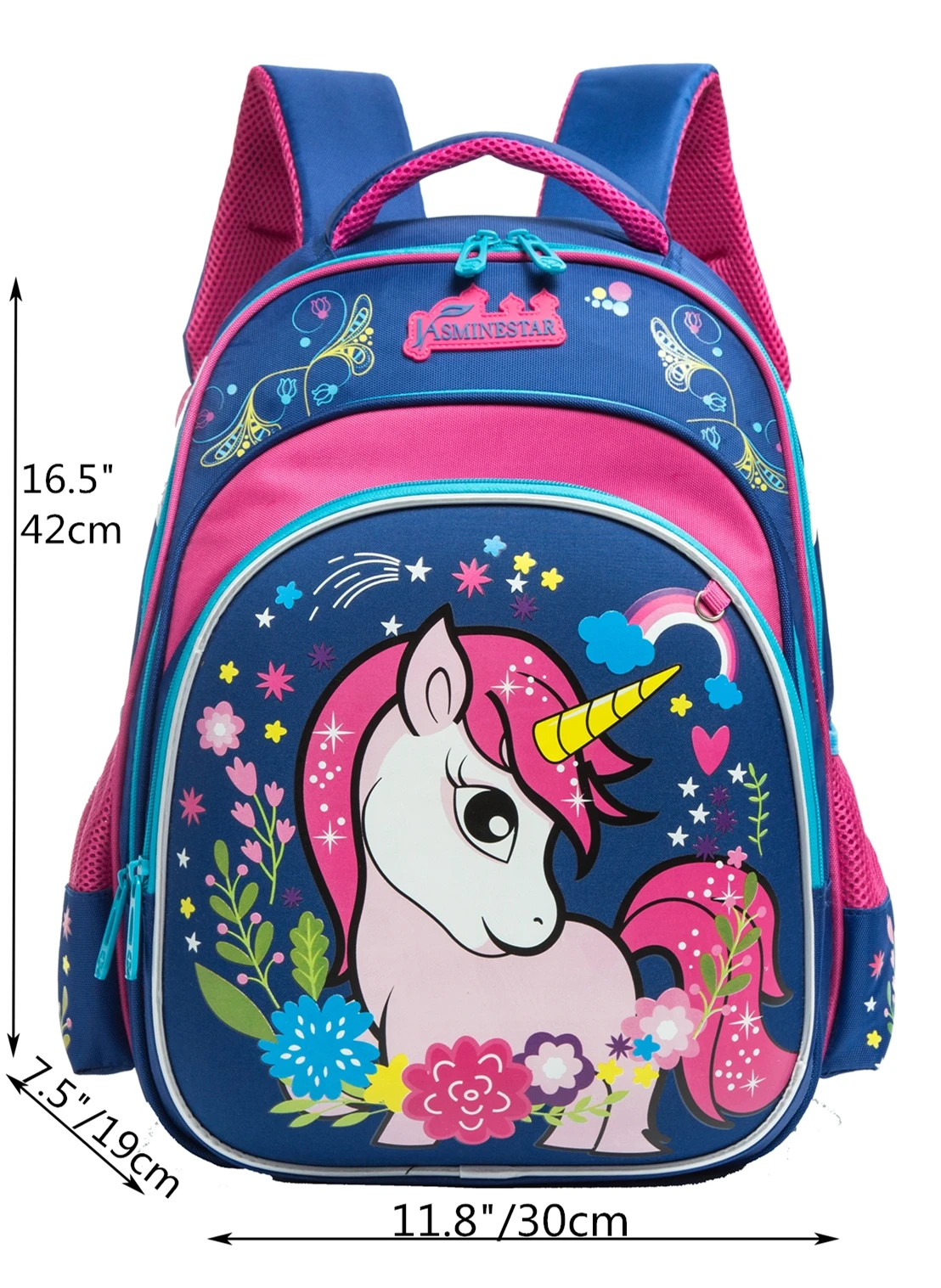 Mochila de unicornio para niñas, mochila de concha dura para estudiantes de escuela primaria