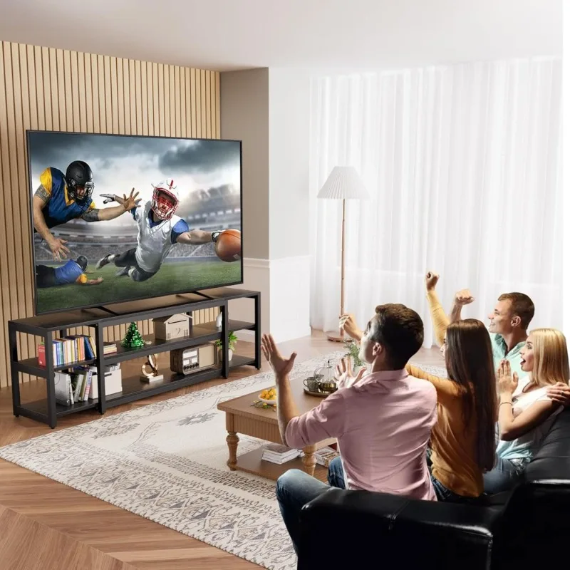 Wide Wood TV Console 2