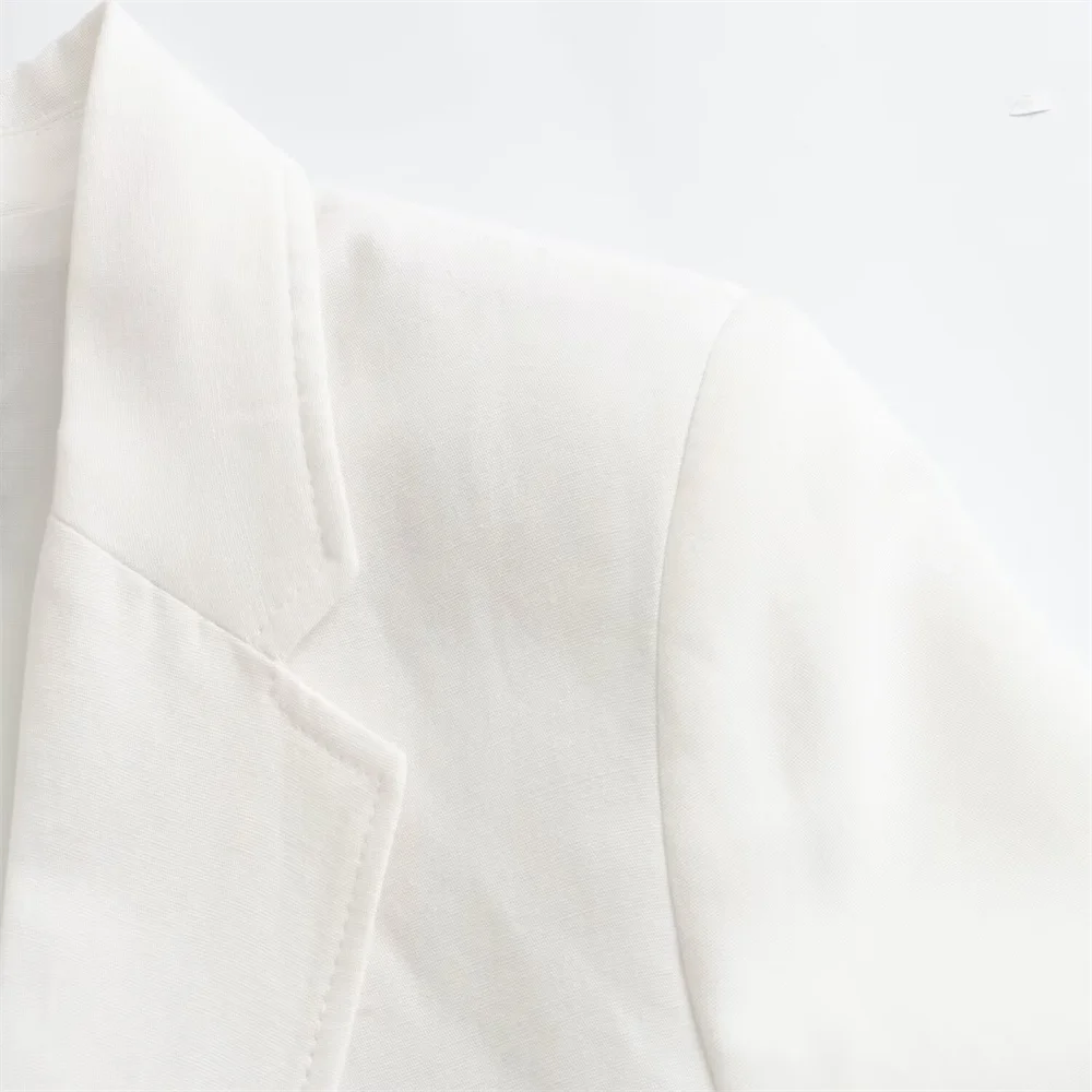 PB & ZA-Casual Short Suit Jacket dla kobiet, prosty i podstawowy, styl europejski i amerykański, wiosna i jesień, nowość, 2024