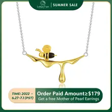 18K Gold Bee Pendant Necklace for Women #4