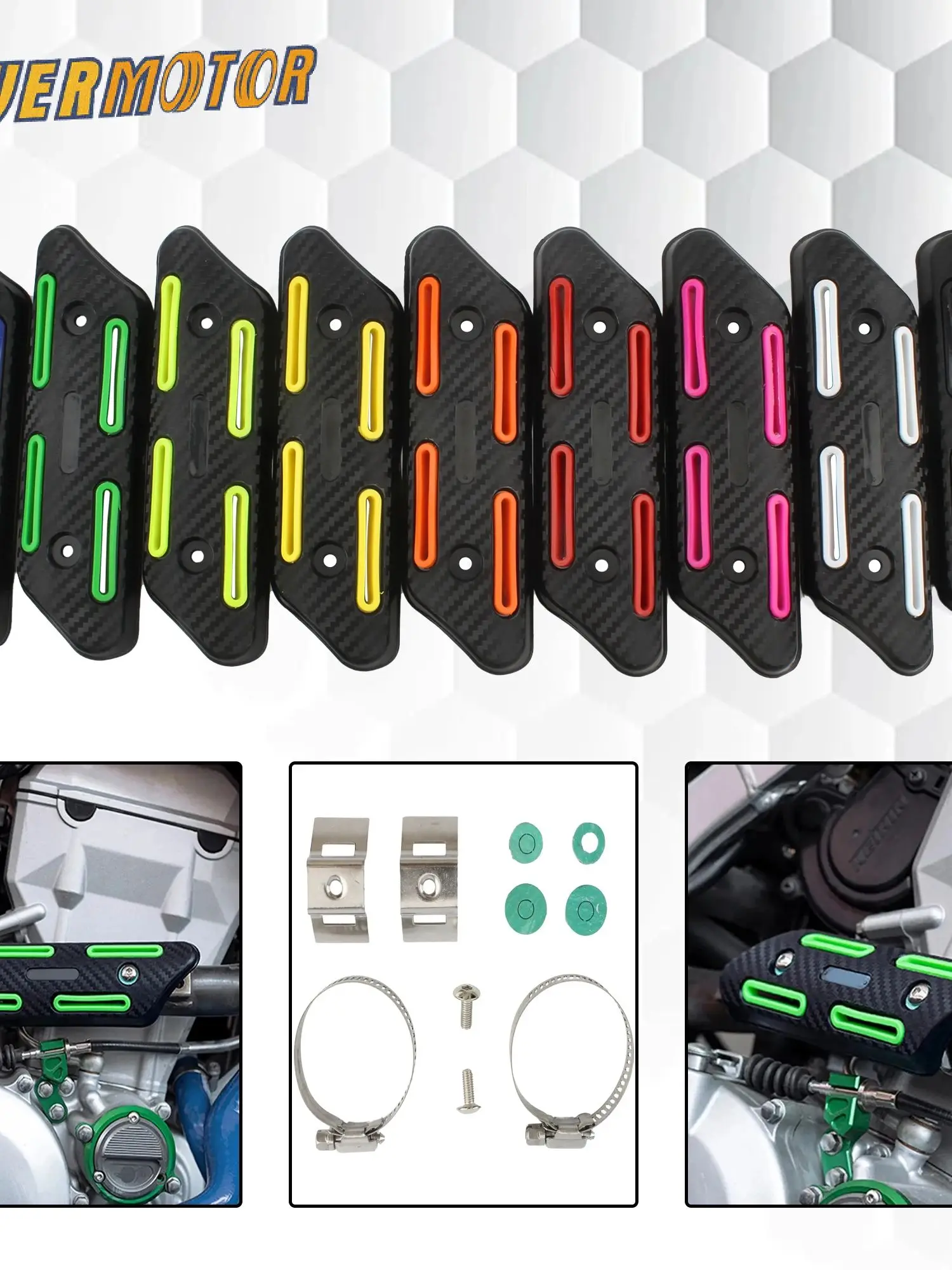 AliExpress PowerMotor Motorcycle Exhaust Heat Shield Guard Cover For Universal Pit Dirt Bike Scooter Protection Durable Engine Accessories Gear Parts