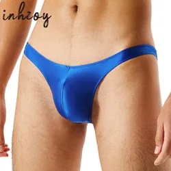 Mens Bikini Underwear Ultra-thin Oil Glossy Boxer Briefs Quick-drying Beach Panties Male Swimwear Swimsuit Underpants Underwear