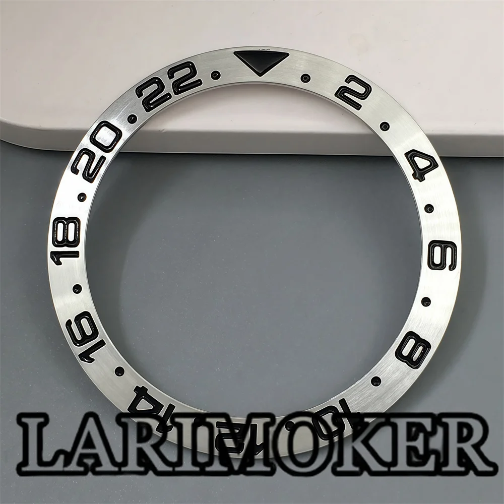 LARIMOKER 38MM*31.5MM Silver red yellow pink blue green and brown aluminum bezel suitable for 40MM case watch parts