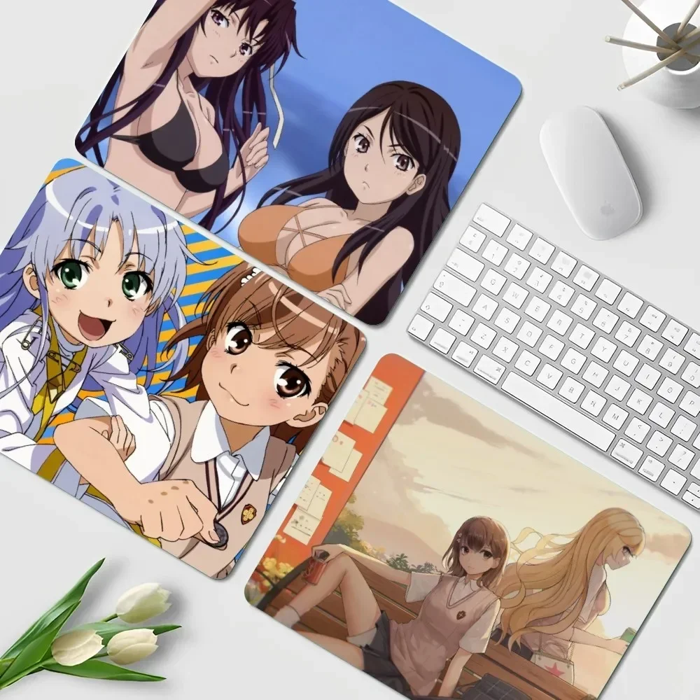 A Certain Scientific Railgun Small Office Computer Desk Mat Table Keyboard Big Mouse Pad Laptop Cushion Non-slip