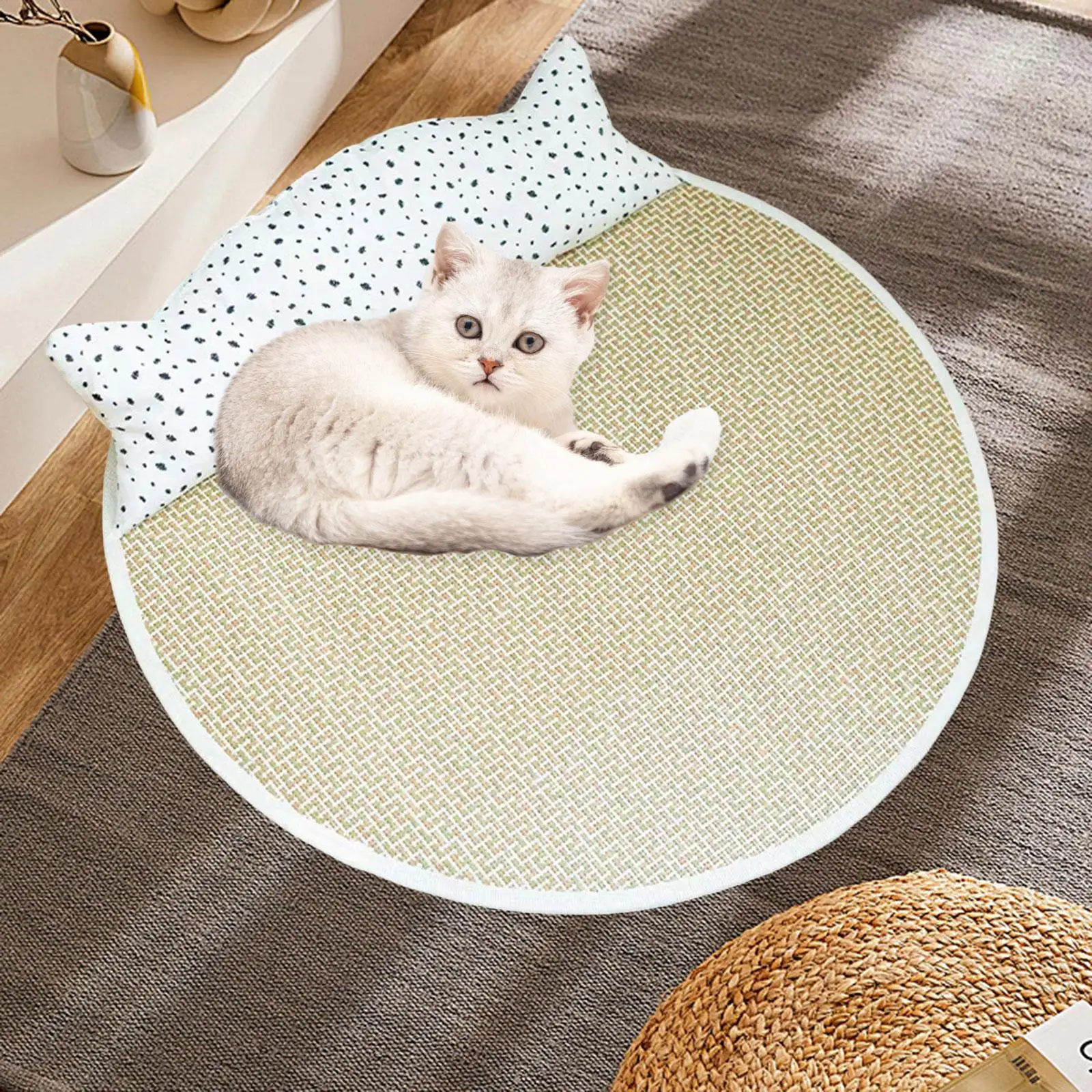 

Cat Summer Cooling Mat Comfortable Washable Non Slip Kitten Rest Cooling Pad for Kitten Small Pet Crate All Sized of Cats Puppy