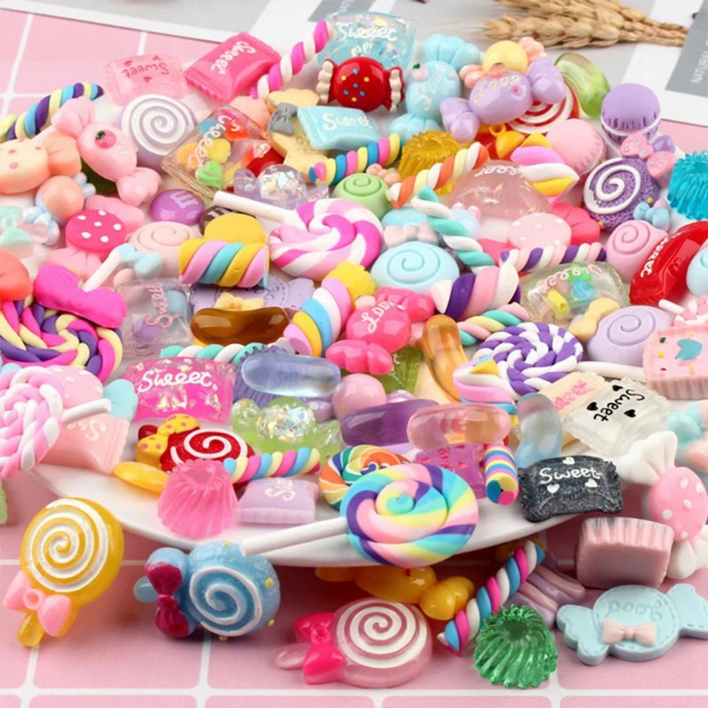 lightweight resin kawaii for hairpin keychain crafts candy charm scrapbooking supplies nail decoration slime charms phone charm