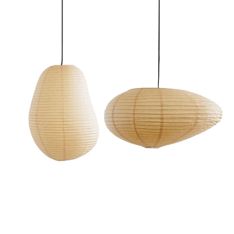 Japanese Rice Paper Pendant Lamp LED Noguchi Yong Wabi Sabi Pendant Lamp For Living Room Dining Room Cafe Art Akari Paper Lamp