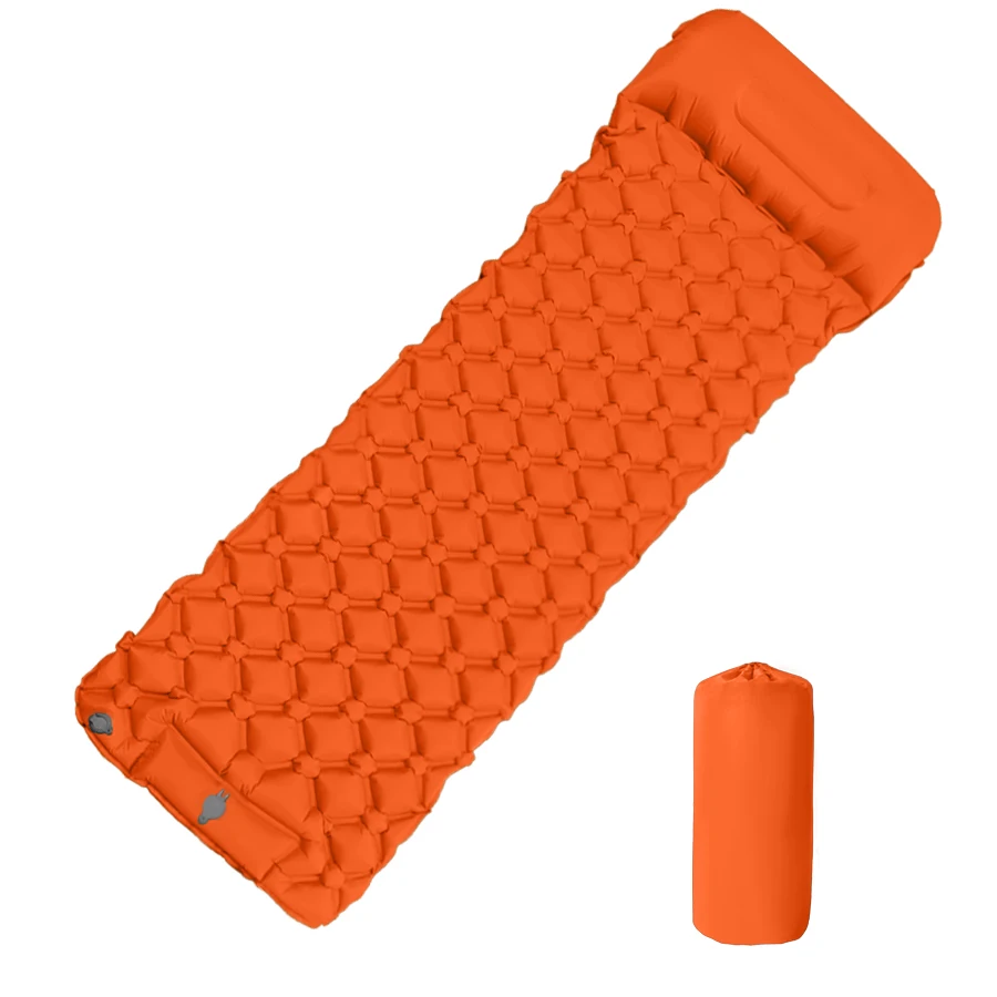Outdoor Camping aufblasbare Matratze Isomatte mit Kissen ultraleichte Luft matte in Inflator Pump Wandern gebaut 5