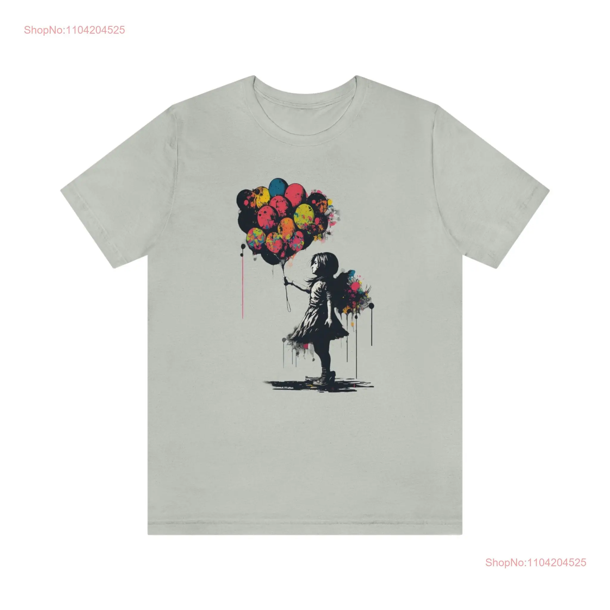 

Banksy Peace T Shirt Balloon Girl Art Print Graffiti Aesthetic long or short sleeves