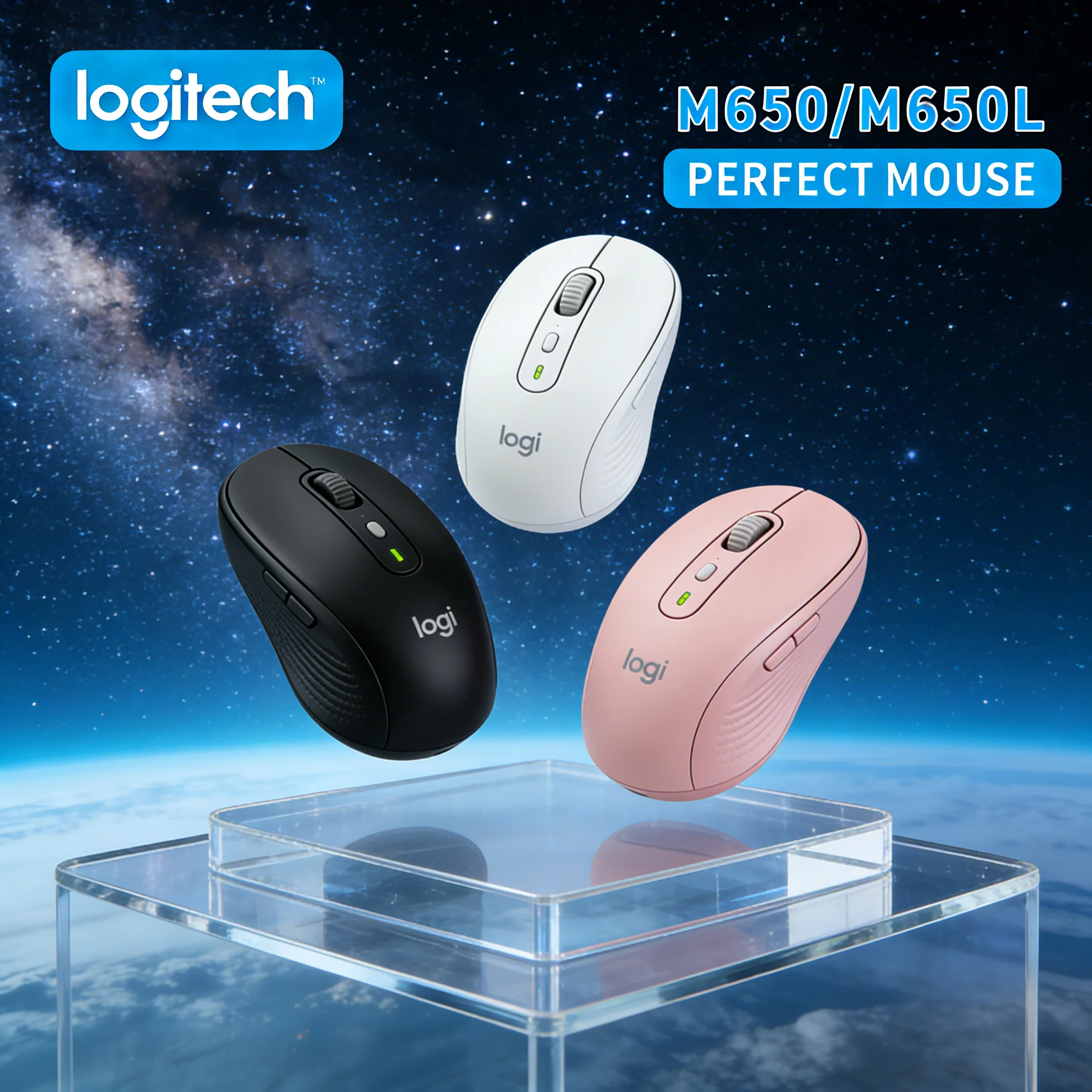 

Logitech M650 Wireless Mouse | Silent Click Ergonomic Design with Multi-Device for Office Home PC Laptop + MX3S/M280/M220/M330