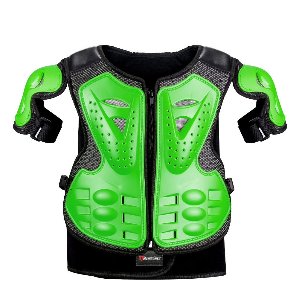 Kid's Motorcycle Armor Vest Protection Motocross Body Armor Jacket Protective Armors Riding Kneepads Moto Full Armor Children image 3