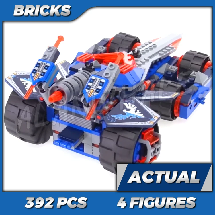 

367pcs Nexoes Knights 4in1 Clay's Rumble Blade Sword Speeder Vehicle 10488 Building Kits Toys Compatible with Bricks
