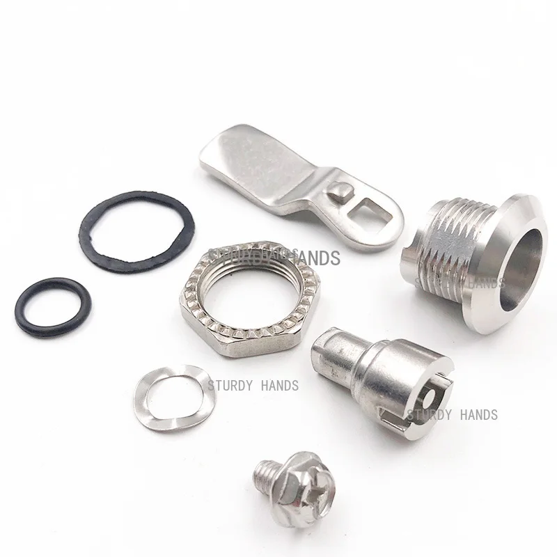 1pc 304 Stainless Steel Triangular Cam Cabinet Lock Distribution Box with Raised Tin Box Special Lock Hardware Accessories view 3