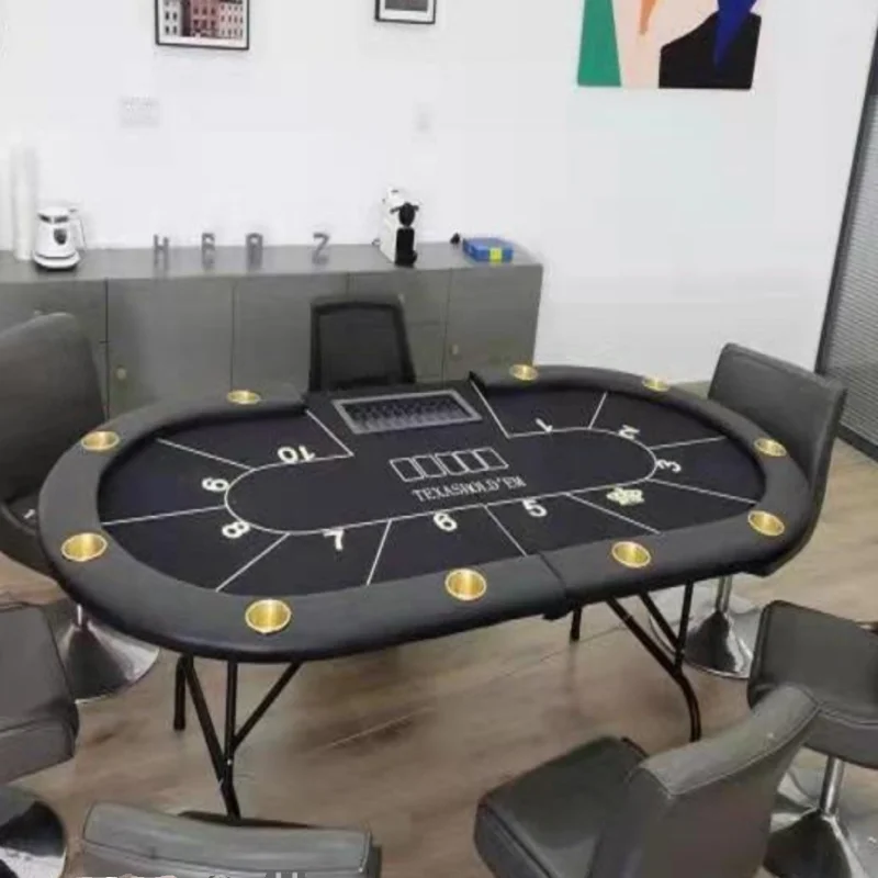 Poker chips table for 10, table legs foldable