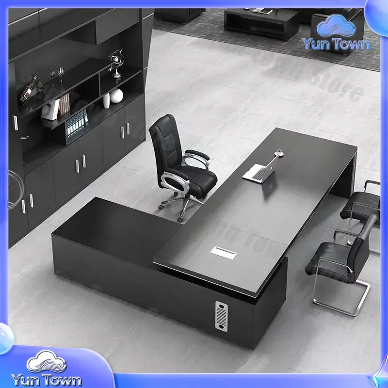 2026 Luxury CEO Boss Executive Table Office Computer Desk for Modern L Shaped Desk Workstation Home Office Furniture