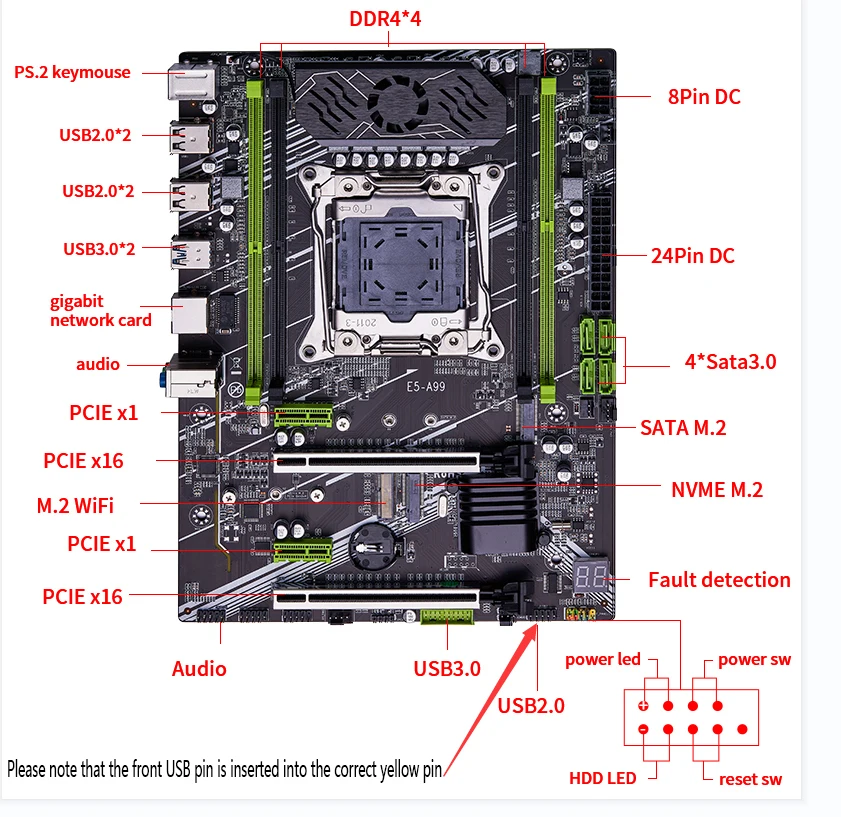 Zestaw płyty głównej QIYIDA X99 Xeon LGA2011-3 E5 2650 V4 1 sztuk*16 gb = 16 GB DDR4 4 kanały SATA 3.0 nvme M.2 SATA 3.0 E5 A99