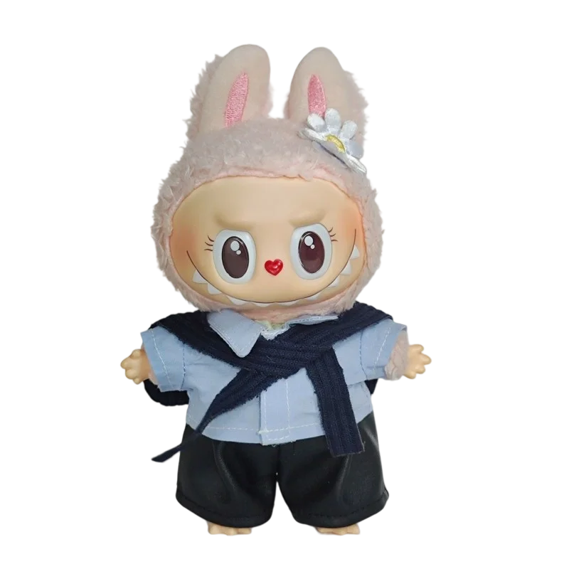 15/17 centimetri Labubu Peluche Idol Vestiti Outfit Accessori College Cultura Amministrativa Viaggio Stile Giocattolo Del Capretto Regalo Labubu marsupio
