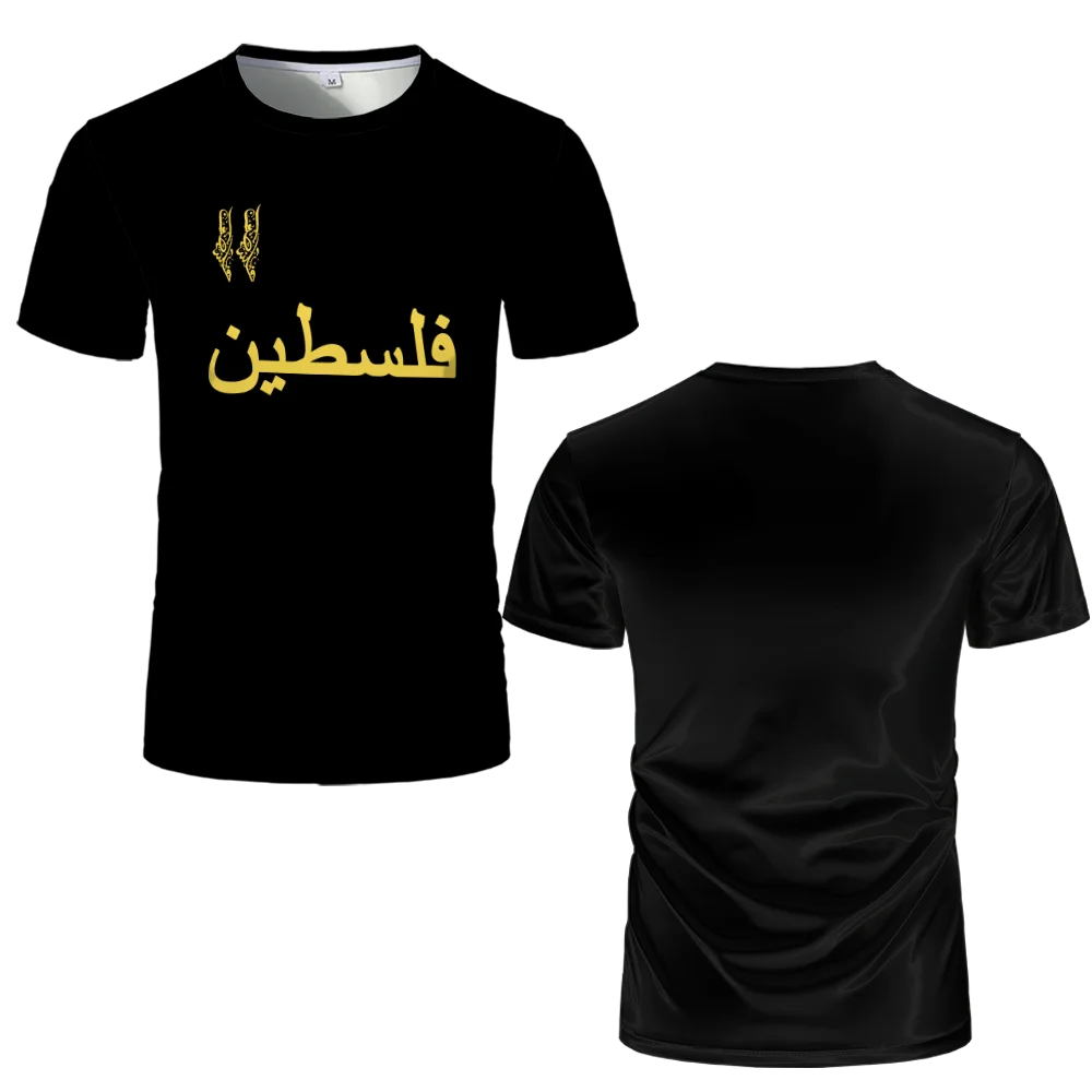 Palestine Football Jersey T Shirts 3D Printed Soccer Uniforms Summer Mens Palestinian Flag Tees