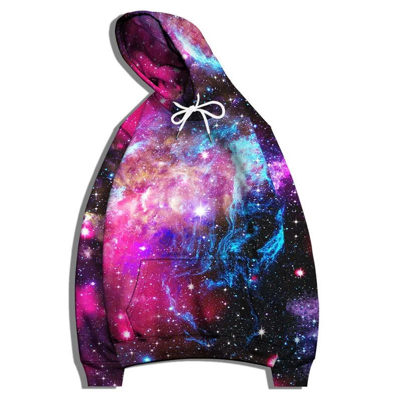 Colorful Universe Galaxy Moon Cloud Planet 3D Print Men Hoodie Unisex Harajuku Style Clothes Tracksuit Pullover S-6XL Sweatshirt