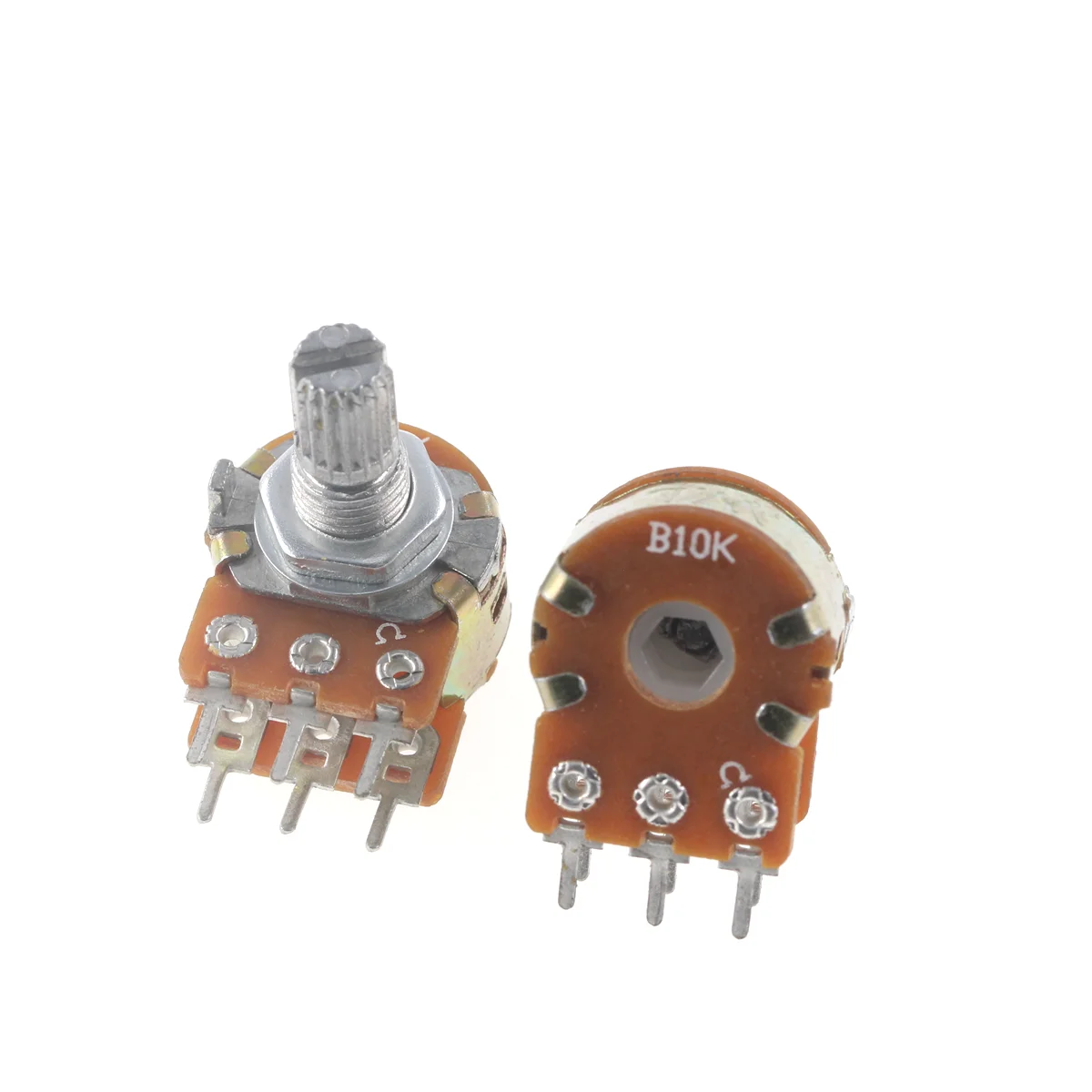 Potenciómetro rotativo cónico lineal para Arduino, Terminal WH148 B1K B1M ohm 1K 1M 2K 5K 20K 50K 10K 6Pin 15mm, 5 piezas