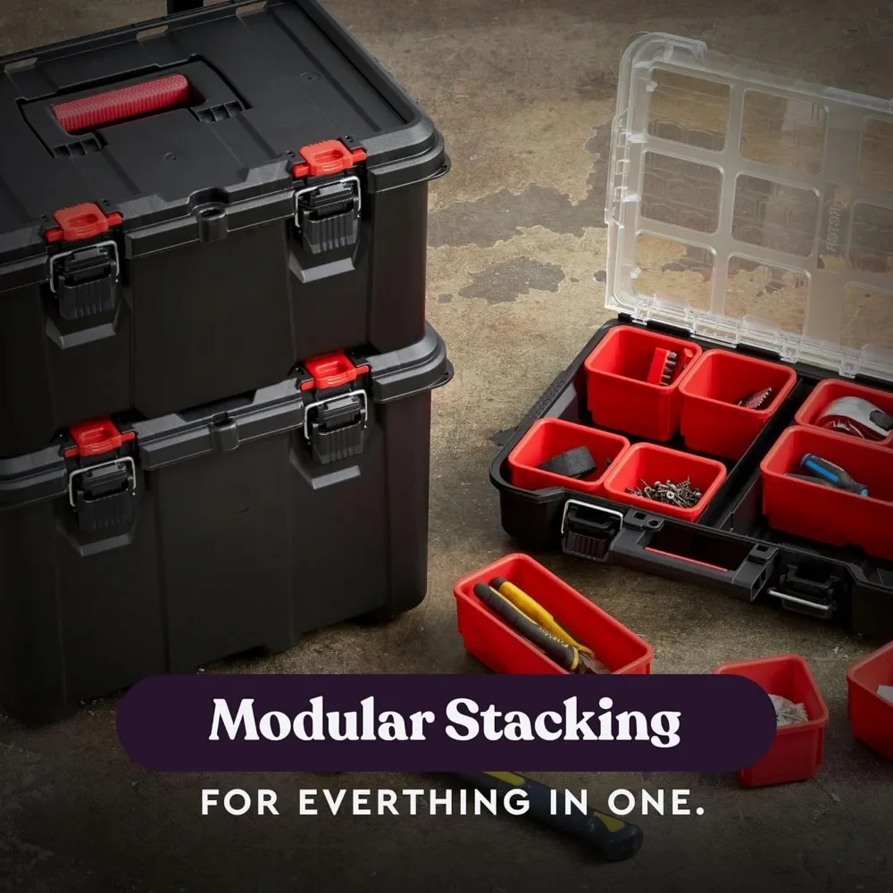 Kotak Peralatan, Penyimpanan dan Organisasi Peralatan Bergerak, Sistem Kotak Peralatan Modular Resin 3 Bagian, Kotak Peralatan