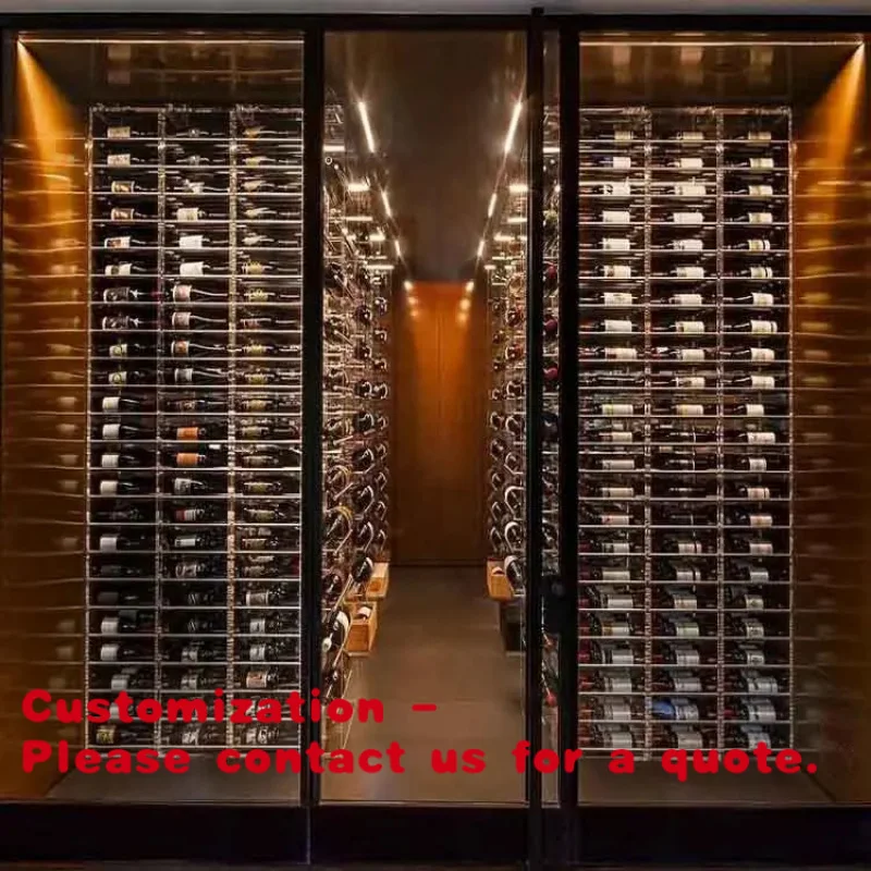 

Customize.Custom Modern LED Lighting Backlit Acrylic Display Cabinet Floating Holder Shelf Wine & Liquor Pmma Storage