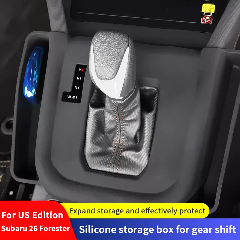 

QHCP Car Gear Shift Panel Pad Storage Box Silicone Gear Panel Organizer For Subaru Forester American Version 6th Generation 2026