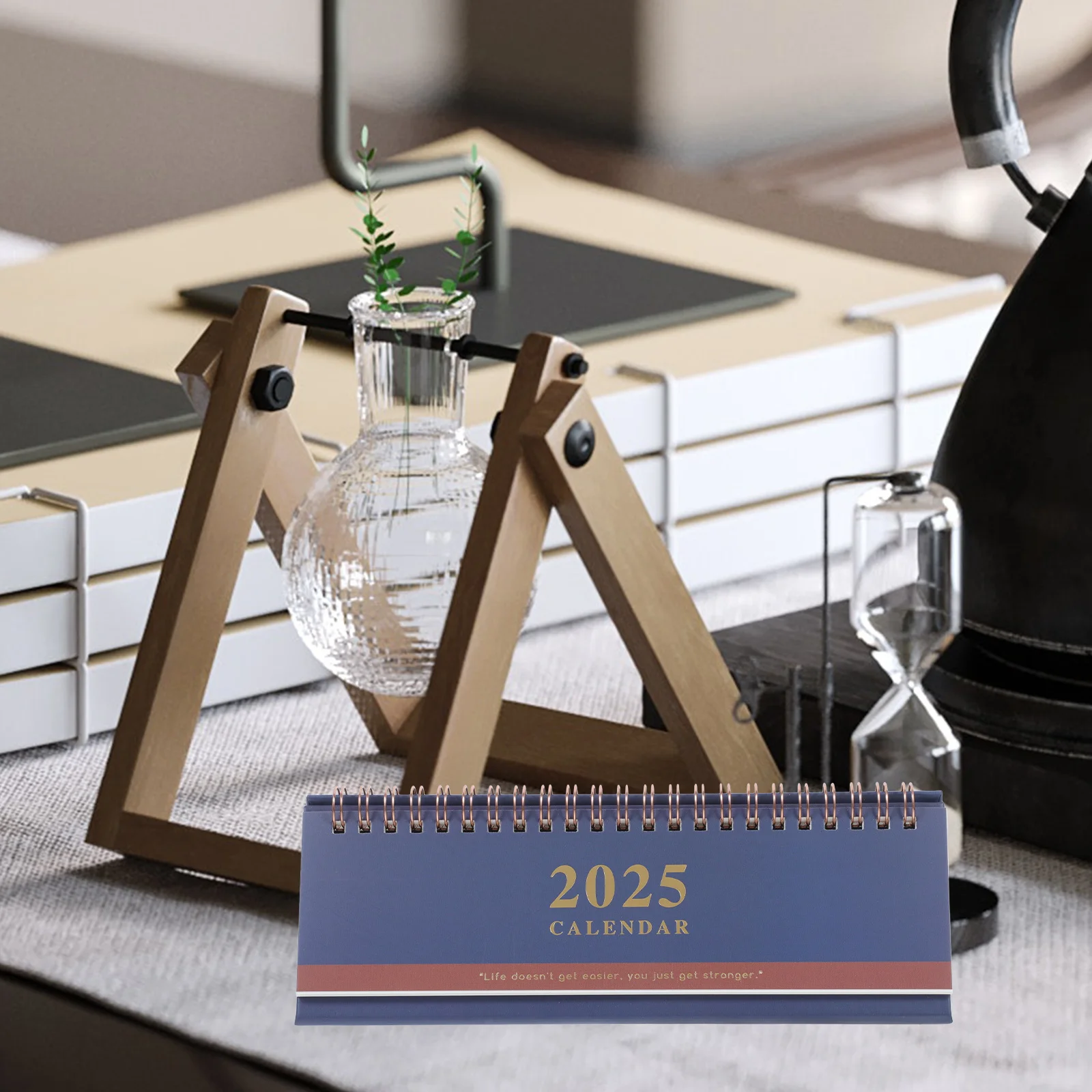 

Long Desk Calendar Small Standing Flip Monthly Planner For Office Home School Modern Desktop Decor Teacher Classroom Accessory