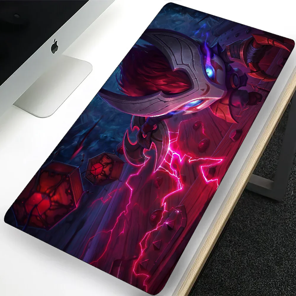 League of ATIONS End Blood Moon Skin Grand tapis de souris de jeu, ordinateur, sous-souris PC Gamer, ordinateur portable, polymères de clavier média, tapis de bureau