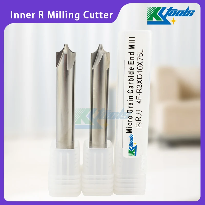 HRC60 Tungsten Carbide Inner R Milling Cutter Fillet Chamfering Carbide End Mill Steel Aluminum R0.5/R1/R1.5/R2/R2.5/R3/R4/R5/R6