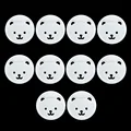 10pcs White