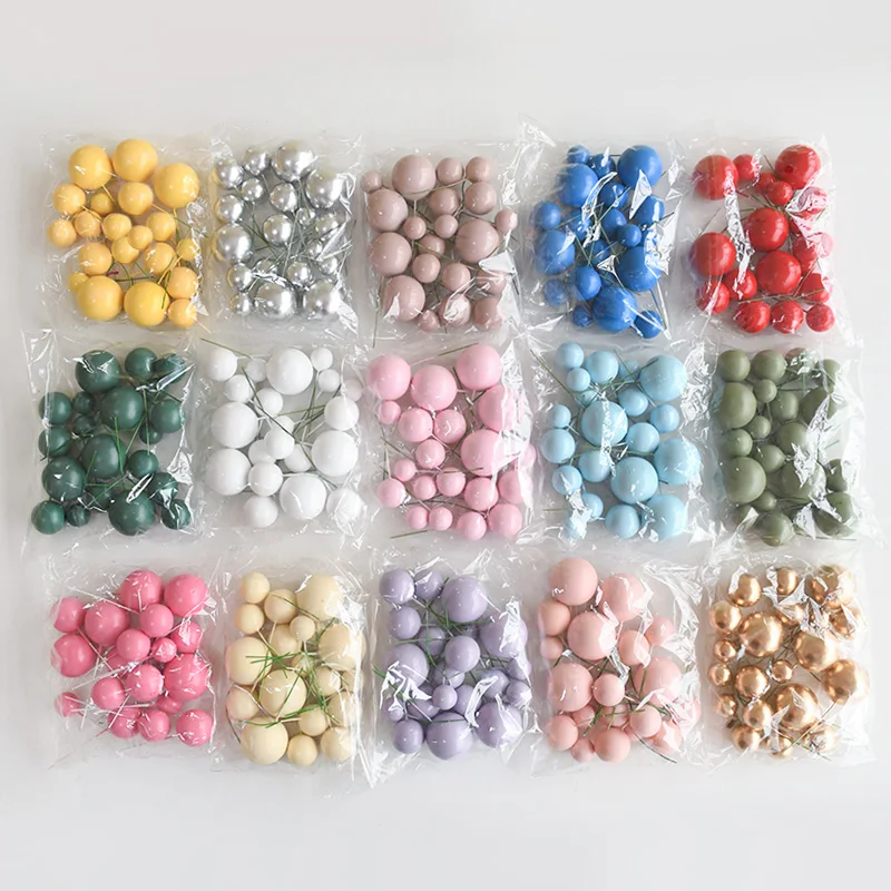 20 Stück bunte Kugeln Kuchen Topper Mini Luftballons Cupcake Einsatz Sticks für Hochzeit Geburtstag Party Kuchen DIY Dekoration Babyparty – Detail 5