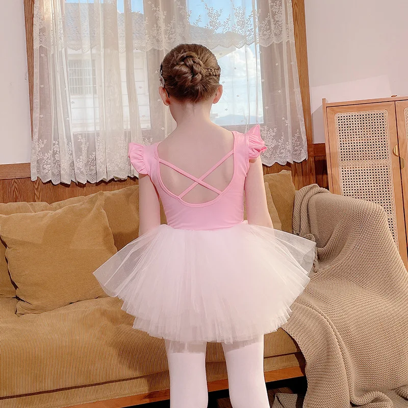 Kind Baby Ballett Tutu Trikot Kleid Anzug Kinder Dancewear Kostüm Ballerina Tänzerin Outfits Gym Zug Leistung