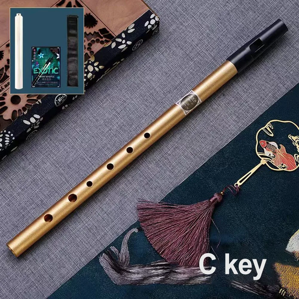 

Irish Whistle Tin Whistle Tin Penny Traditional Music Musical 6 Hole Black+Silver Brass D/C Whistle Instrument