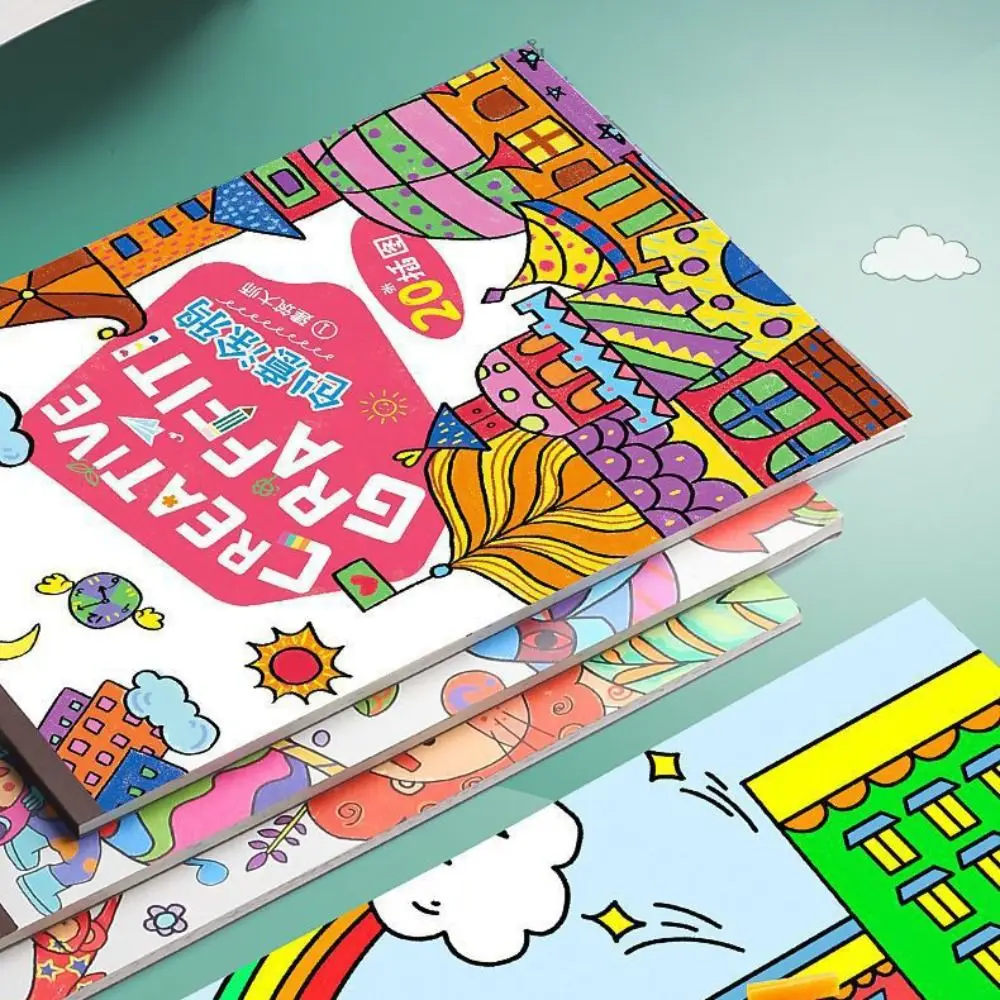 휴대용 종이 그림책 30 매 크리 에이 티브 낙서 그림책 손으로 그린 ​​책 미술 그림 용품