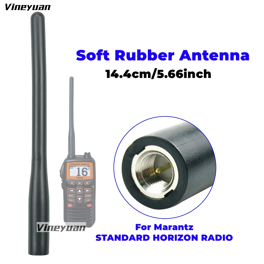 14.4cm/5.66inch Soft Rubber Antenna for Marantz STANDARD HORIZON HX270S HX400IS HX370SAS HX280S HX290 HX380 HX370S Walkie Talkie