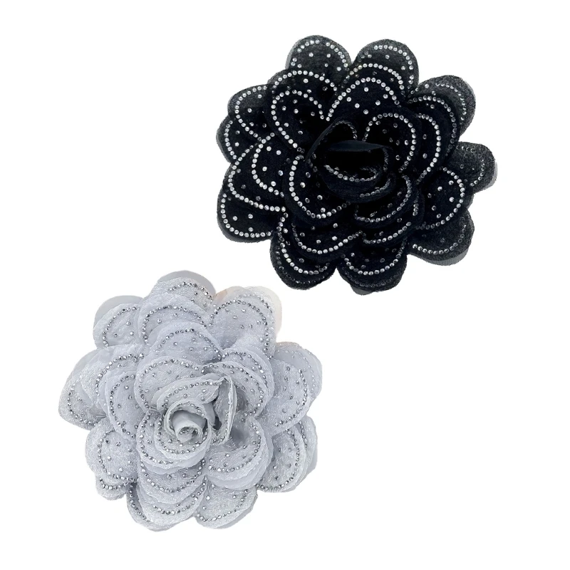 652F Flower Lapel Pin Fashion Flower Brooches Funtional Clothing Fastener Stylish Dress Clip Suitable for Everyday Wear