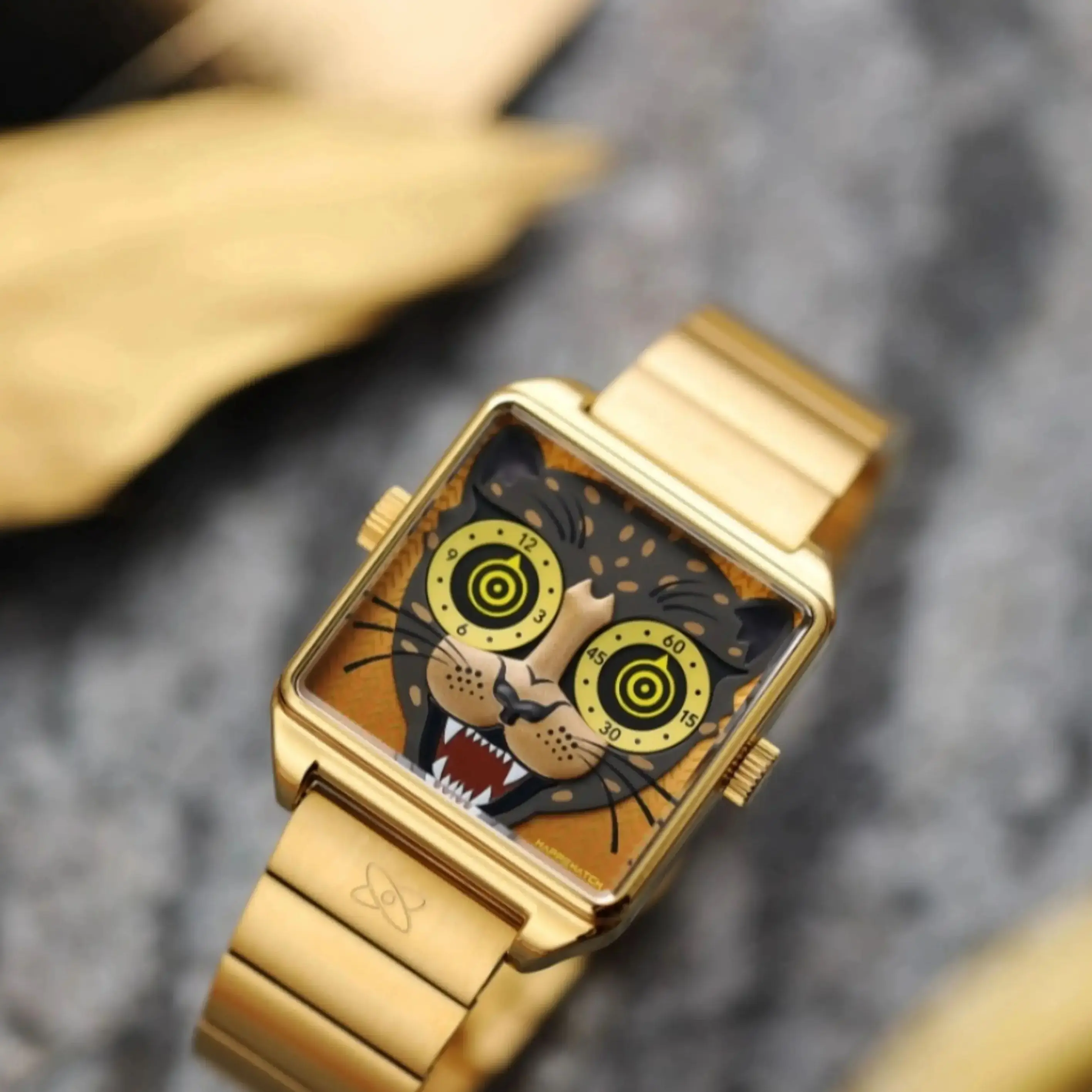 Happie Watch Couple Watches Men and Women Fashion Leather Stainless Steel Strap Square Lovers Watch Waterproof Quartz Wristwatch