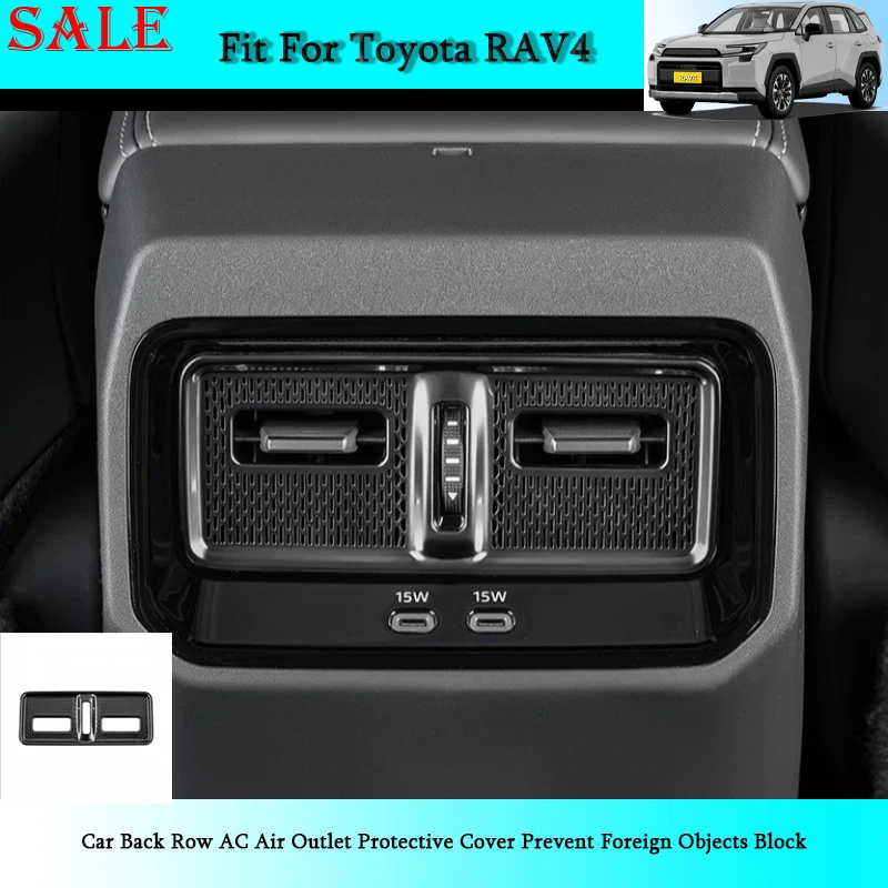 Fit for Toyota RAV4 2026 Car Back Row AC Air Outlet Protective Cover Prevent Foreign Objects Block Car Interior Decoration Parts