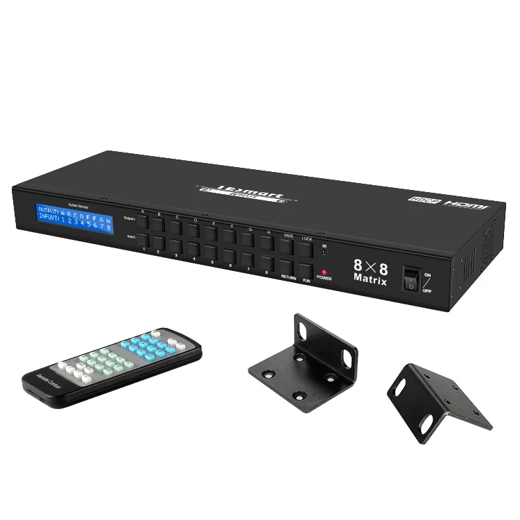 

TESmart 8 X 8 HDMI Matrix Switcher De Video Support HDCP 1.4 3840x2160 30Hz EDID Management Switches