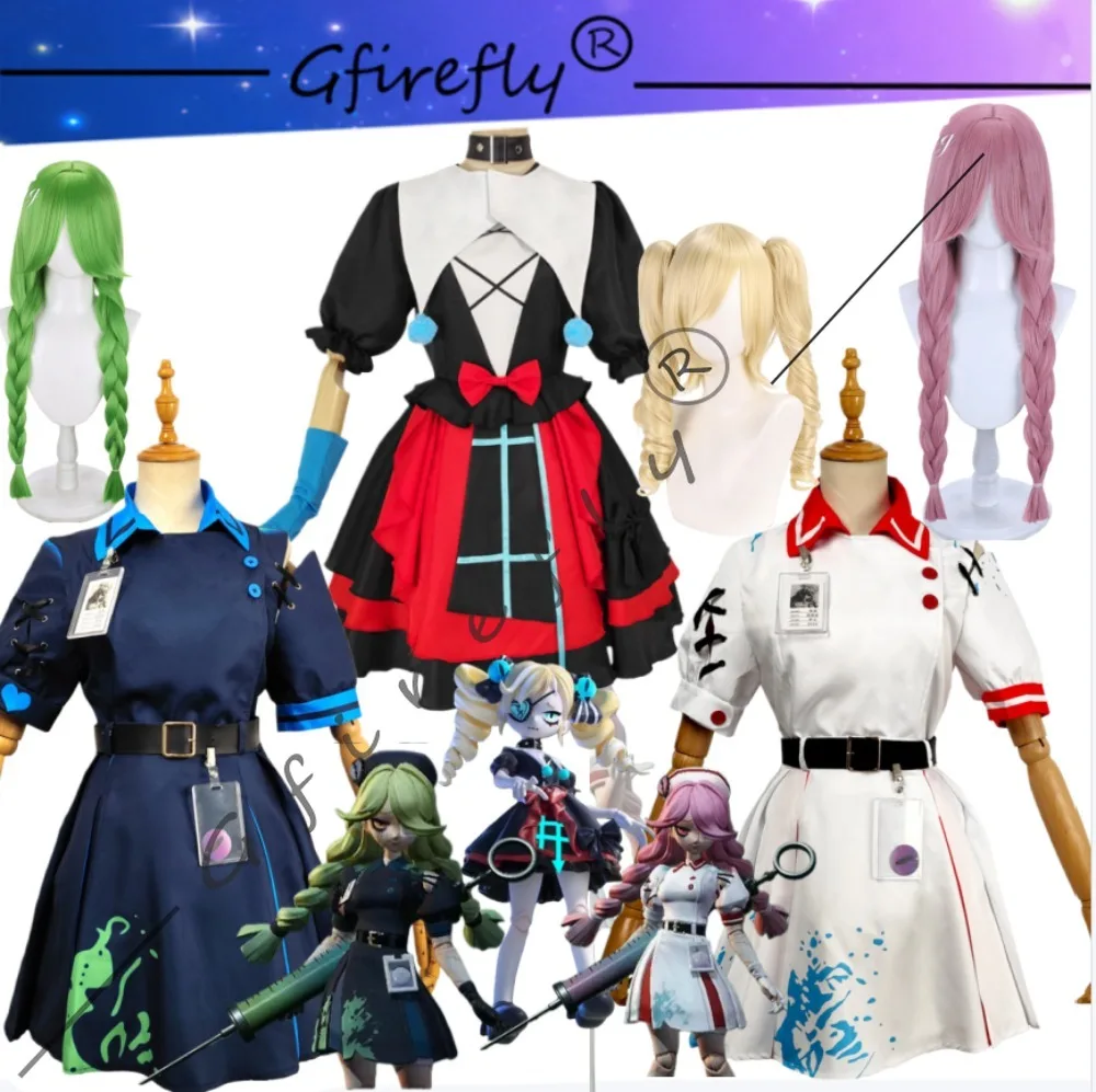 

Eggy Party Cosplay Costume Heather Nurse Dress Role-playing Dress Accessories Wig Set Halloween Stage Performance Costume