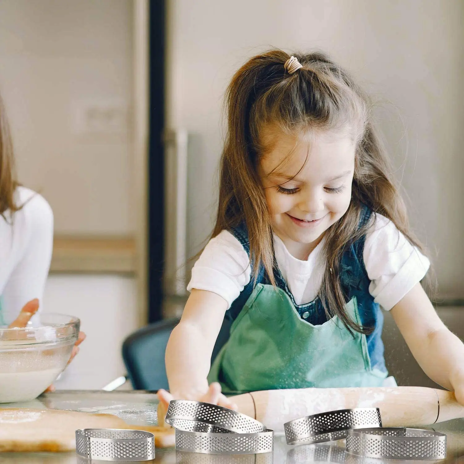 Boat Stainless Steel Porous Tart Ring Tower Pie Cake Mould Baking ToolsHeat-Resistant Perforated Cake Mousse Ring HOT