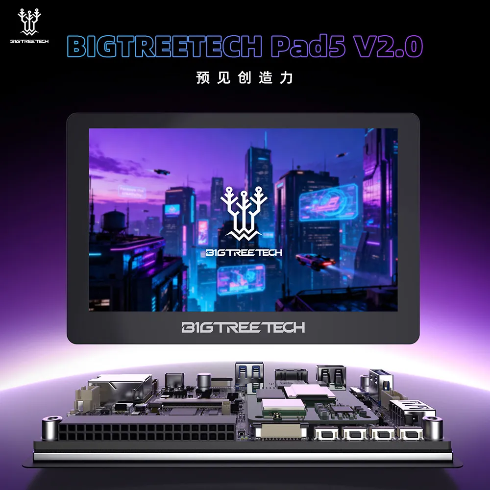 Pad5 V2 3D Printer IPS Touch Screen USB Transfer Raspberry Pi Klipper