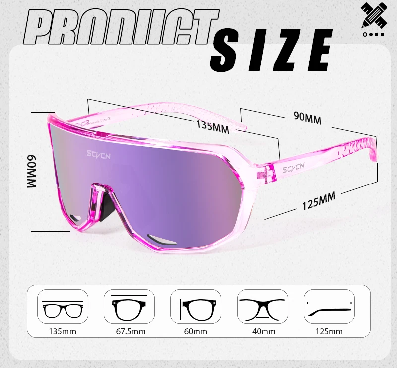 SCVCN Neue Outdoor Radfahren Gläser Fahrrad Sonnenbrille Männer UV400 Brillen Sport MTB Brille Fahrrad Frauen Reiten Wandern Sonnenbrille – Detail 3