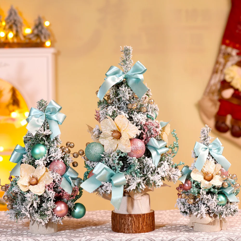 Mini Christmas Tree,Small Tabletop Artificial Flocked Xmas Tree for Christmas Decoration Dropshipper